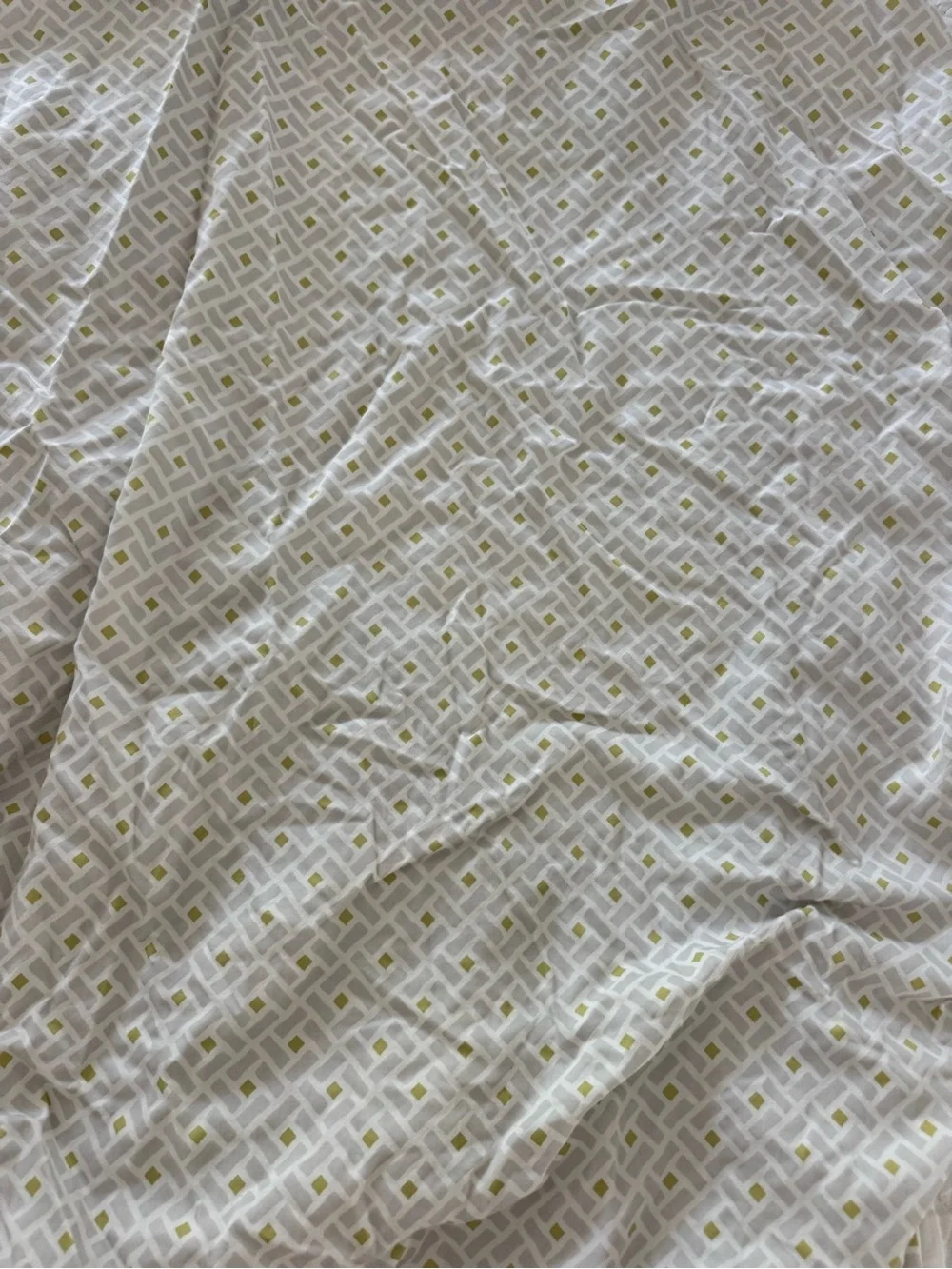 Serena & Lily Geometric Gray and Olive Patterned Crib Bedding
